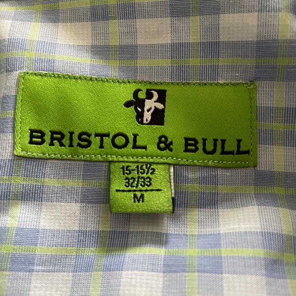 Bristol & Bull Contrast Collar and Cuff Plaid Shirt Size M - Picture 5 of 6